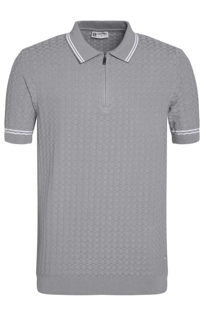 GESTRUCTUREERDE POLO 235525 605 grey melange